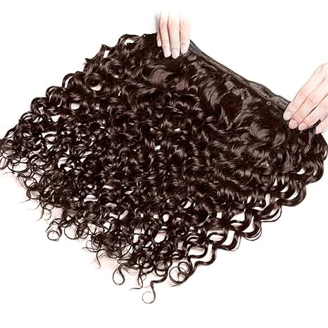 #4 Brown Water Wave 3 Bundles Extensions 100% Human Hair(No Code Need)