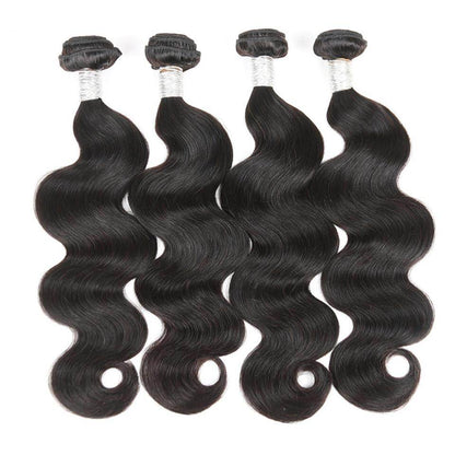(B1) Body Wave 4 Bundles Brazilian Human Hair Weave Sew in Hair Extensions 30 Inch Bundles