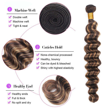 P4/27 Highlight Loose Deep Wave 3 Bundles(No Code Need)