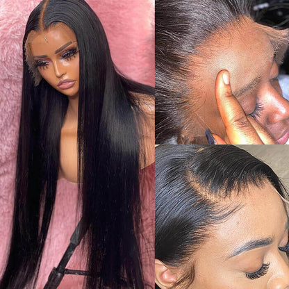 13×6 Straight Glueless Full Frontal Hd Lace Wig Pre-everything Human Hair Wig