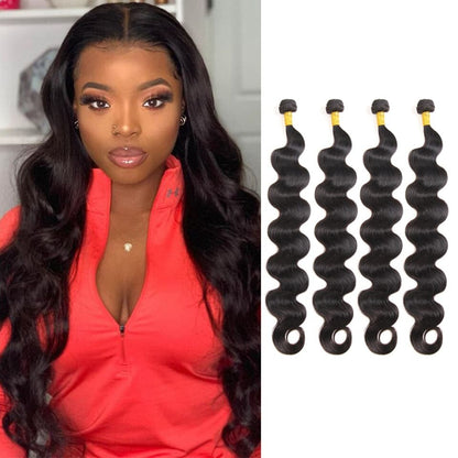 (B1) Indian Body Wave 4 Bundles Virgin Human Hair Extension
