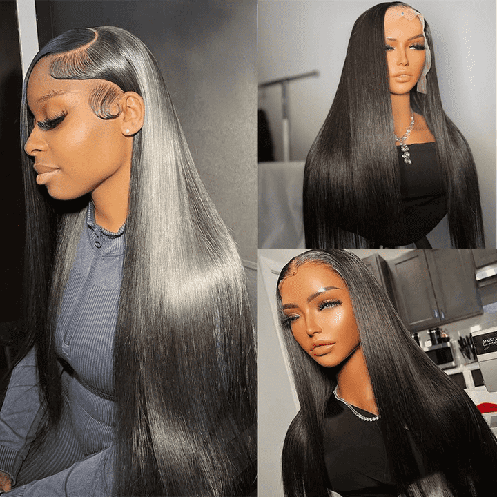 13×6 Straight Glueless Full Frontal Hd Lace Wig Pre-everything Human Hair Wig