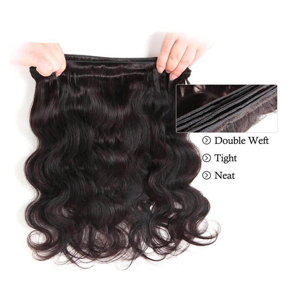 (B1) Body Wave 4 Bundles Brazilian Human Hair Weave Sew in Hair Extensions 30 Inch Bundles