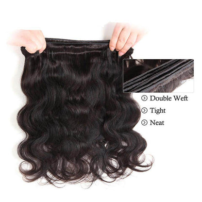 (B1) Body Wave 4 Bundles Brazilian Human Hair Weave Sew in Hair Extensions 30 Inch Bundles